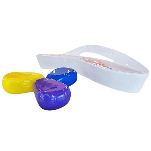 玻璃钢海豚座椅商场休闲椅鹅卵石坐凳靠背月亮沙发酒店大堂等候椅