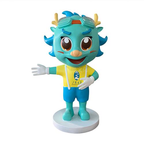 玻璃钢雕塑十二生肖卡通龙吉祥物公仔商场美陈装置道具落地摆件