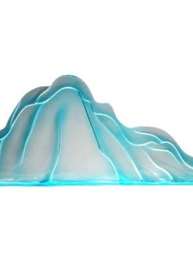 室内树脂假山摆件组合造景客厅桌面装置饰品透明景观酒店落地雕塑