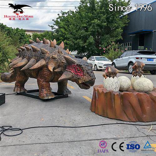 年专业仿真恐龙制作厂家仿真机械恐龙模型甲龙一家亲宝宝