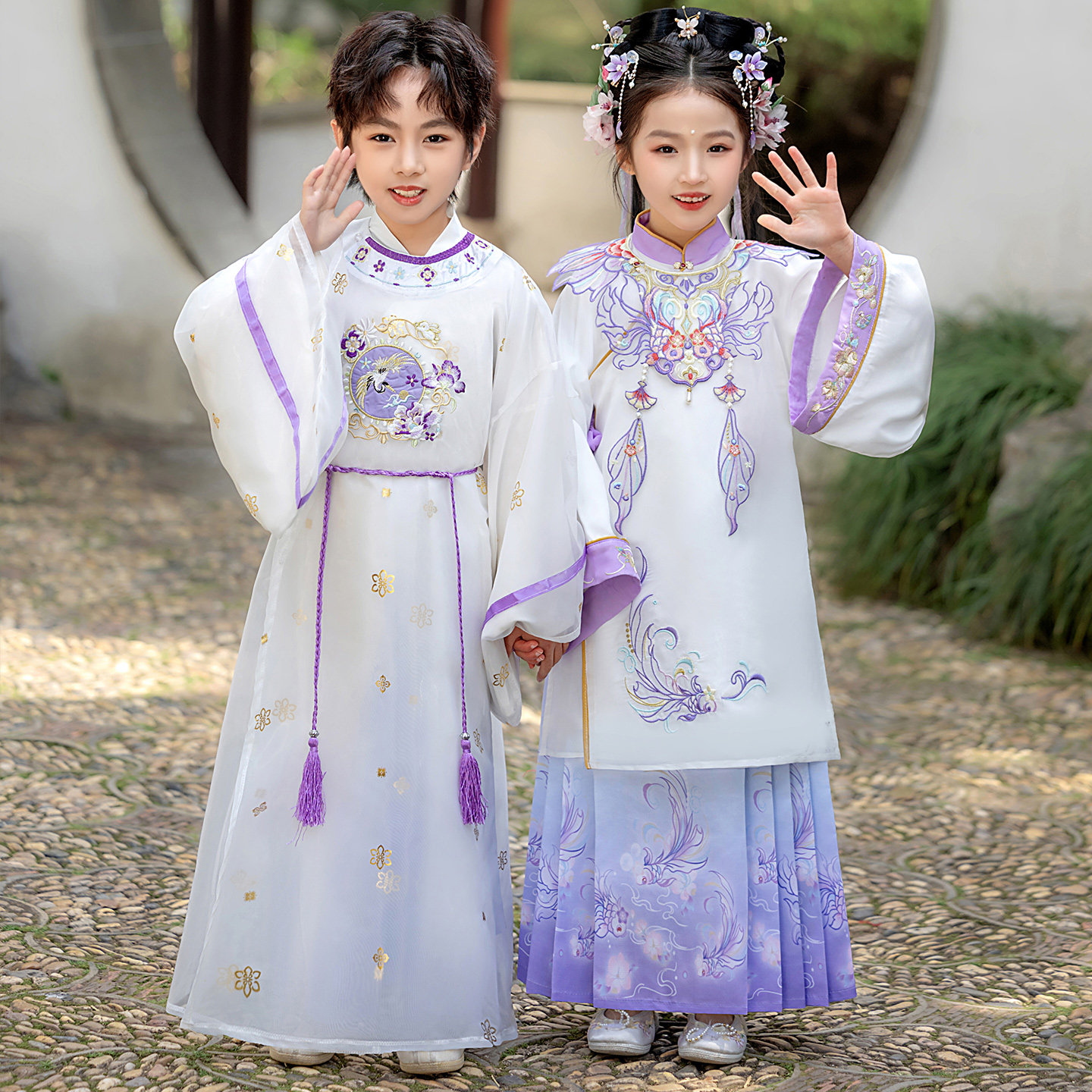 汉服男童2026新款女童儿童国学服中国风古装古风小学生春装演出服