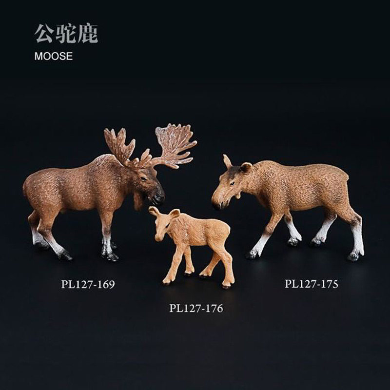 시뮬레이션 된 야생 동물 모델 인형 사슴 영양 SIKA 사슴 순록 누우 정적 어린이 동물 장난감 장식품