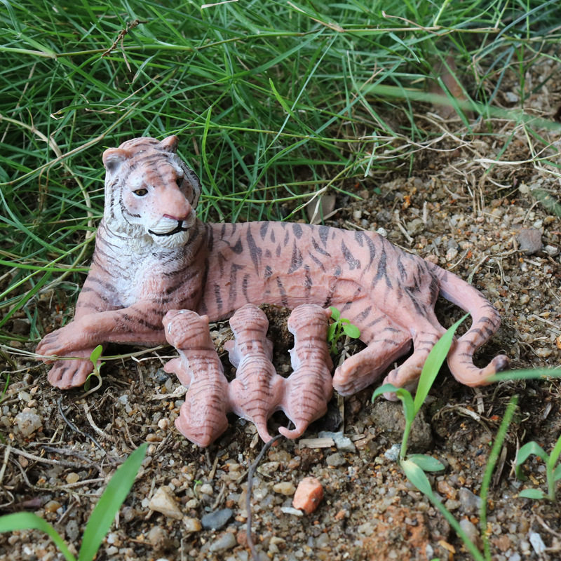 시뮬레이션된 야생 동물 모델 고체 정적 인형 어린이 플라스틱 장난감 시베리아 호랑이 호랑이 장식
