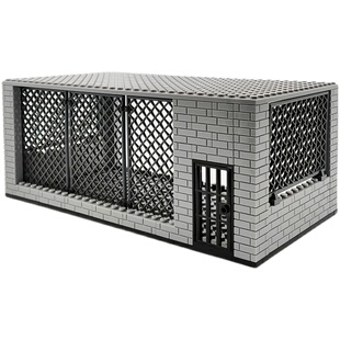 铁丝网牢笼小颗粒积木益智拼装男孩儿童6-14岁玩具犯人警署小监狱