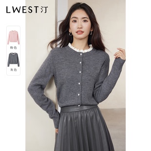 【大粒儿六周年庆】朗文斯汀设计感拼接针织衫DTMZ4508D12720B