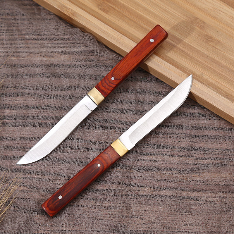 多功能迷你开刃小刀手工锻造水果刀户外工具随身开快递小钢刀精美