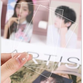 卡膜20丝小卡保护套透明卡套3寸三寸拍立得明信片生写李飞保护膜