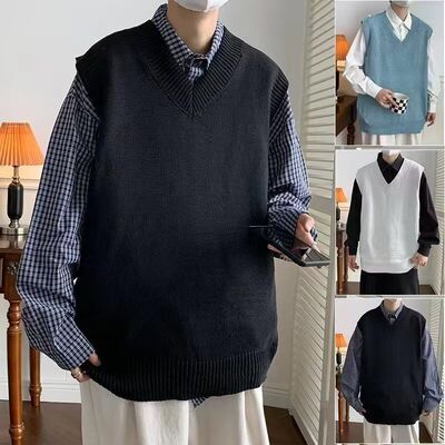 背心男针织衫坎肩马甲外搭韩版