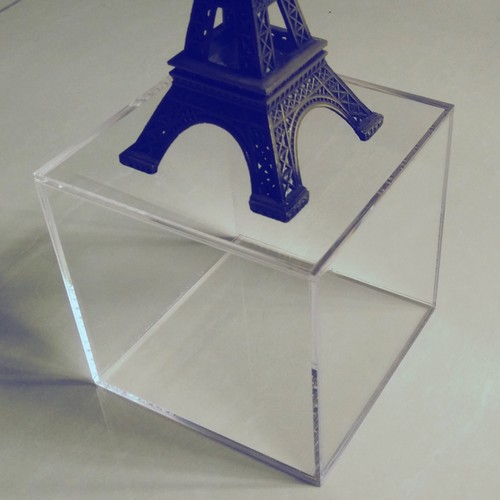 透明亚克力方块首饰展示架香水底座化妆模型手办古玩文物空心展台
