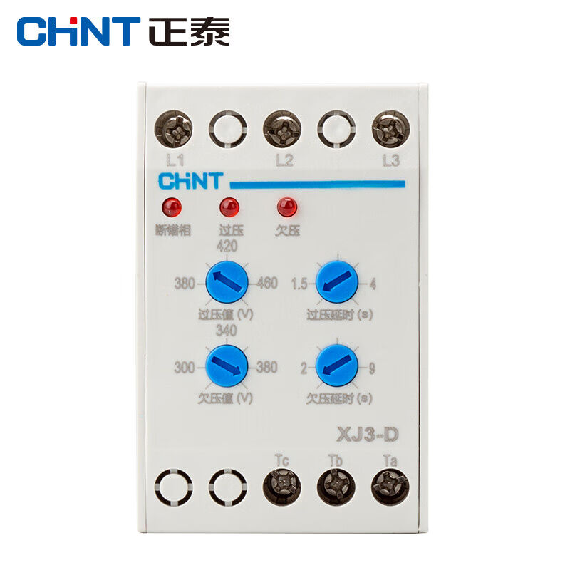 正泰（CHNT）XJ3-D-AC380V相序保护器水泵电机断相缺相保护继电器