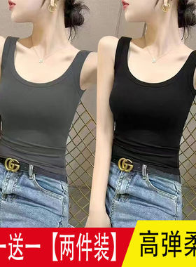 烟灰色小吊带背心女内搭设计感小众美背网红2025打底衫上衣外穿夏