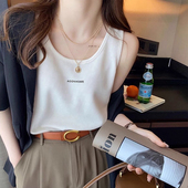 白色无袖 吊带背心女2025早春新款 内搭打底t恤纯欲甜酷上衣ins潮