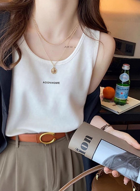 白色无袖吊带背心女2025早春新款内搭打底t恤纯欲甜酷上衣ins潮