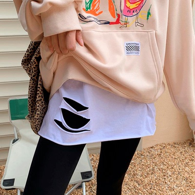 搭百搭屁帘假卫衣打底神器半身裙