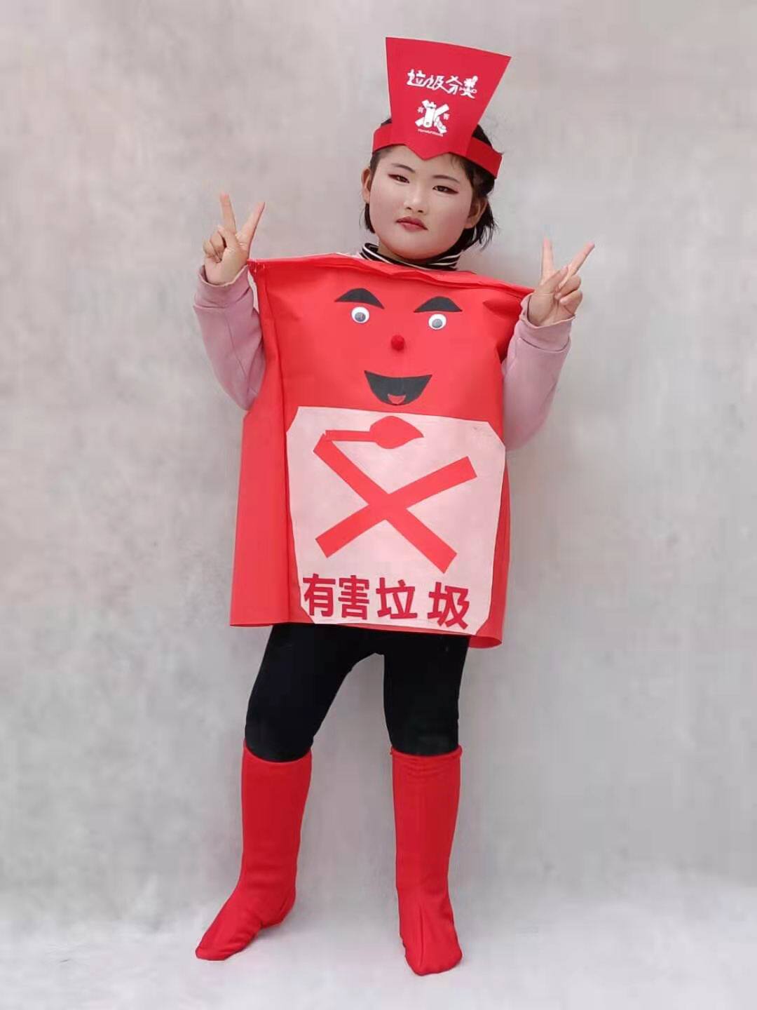 六一环保服装儿童时装秀垃圾分类道具演出服幼儿园表演垃圾桶走秀