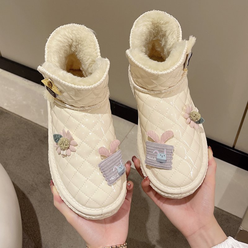 雪地靴女皮毛一体棉鞋冬季