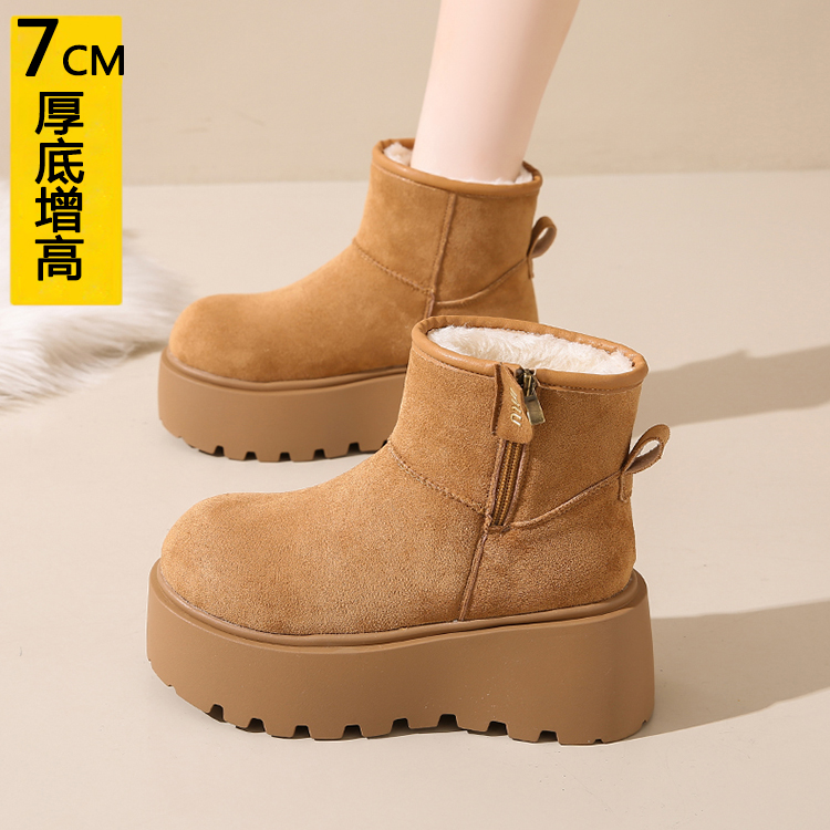 厚底内增高7CM小个子雪地靴女