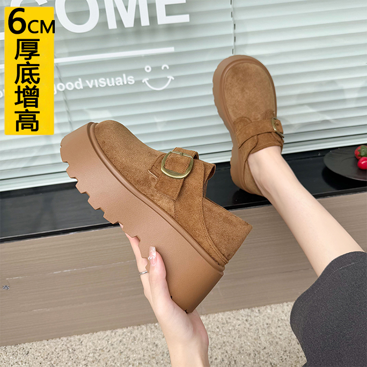 厚底增高6CM小个子勃肯鞋女鞋子
