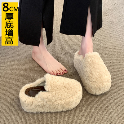 小个子小码34包头毛毛拖鞋女外穿