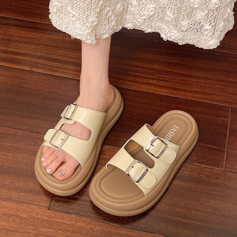 厚底增高拖鞋女复古勃肯凉拖鞋