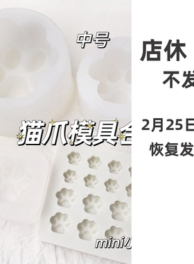 猫爪捏捏乐模具滴胶硅胶手工diy大中小爱心小鼻噶可爱心手工模ab