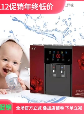 新飞净水器加热一体反渗透直饮机BR802A红自吸语音豪华水壶款滤芯