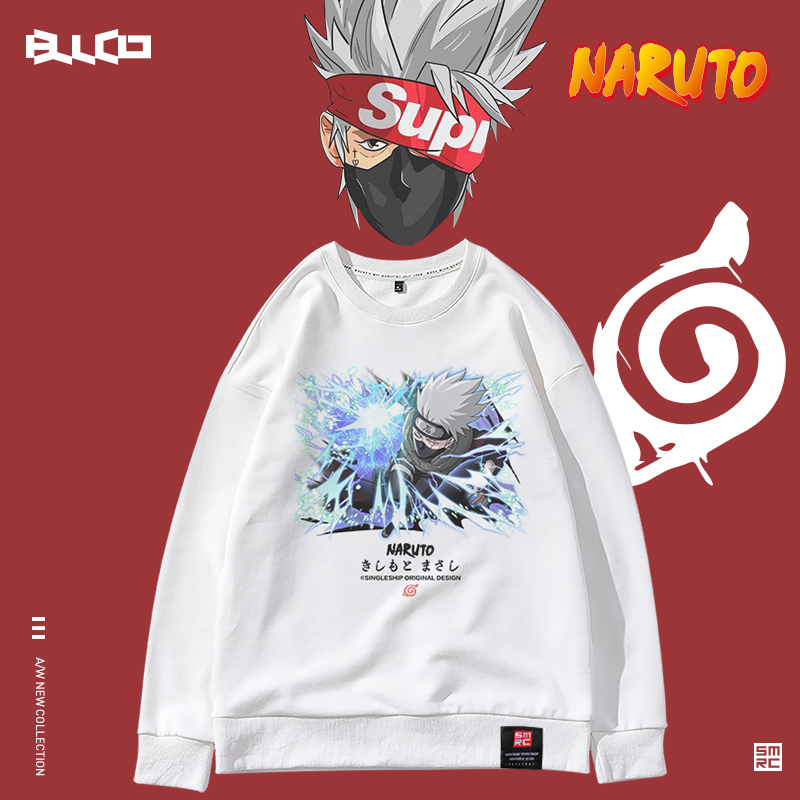 wassup忍者卡卡西加绒加厚潮牌