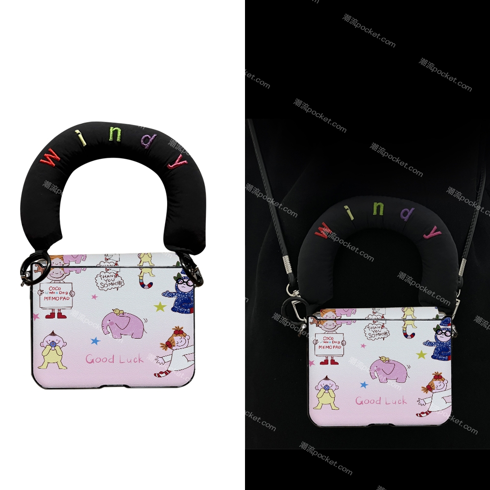 coco酱手机壳适用华为Purax手机壳荣耀VFliP2中轴保护三星Zflip7铰链全包OPPON3flip挂绳华为Pocket2支架