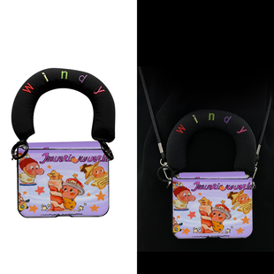 星空星星人皮华为Purax手机壳荣耀VFliP2中轴保护OPPON3flip铰链全包小米Mixflip2挂绳三星Zflip7支架