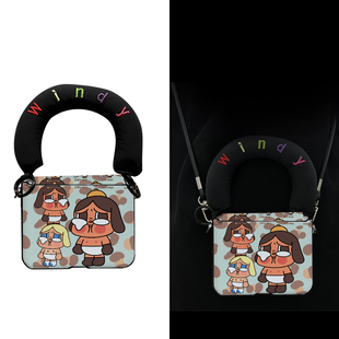 豹纹哭娃皮纹为Purax手机壳三星Zflip7中轴保护OPPON3flip铰链全包华为Pocket2挂绳小米Mixflip2支架