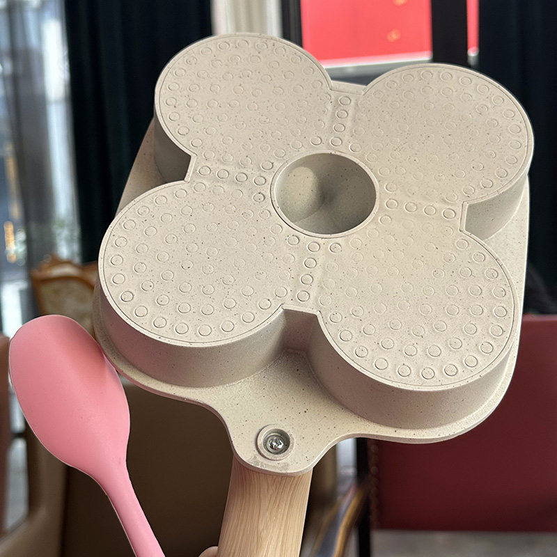 升级厚底麦饭石四孔煎锅加深加大早餐平底锅四个鸡蛋肉蛋堡锅家用