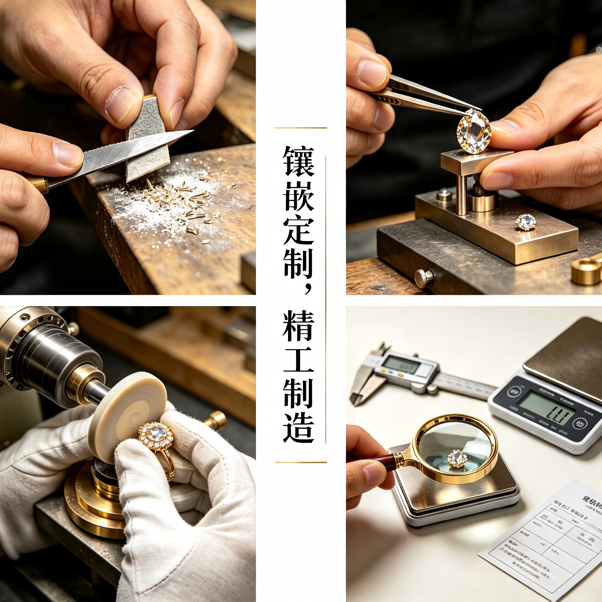 18K金 珠宝镶嵌定制 翡翠彩宝裸石来石加工戒指吊坠 首饰改款设计