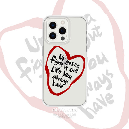 Ur gonna figure it out原创手写透明tpu手机软壳iPhone17华为oppo安卓小米vivo全包保护套ins小众手机保护套