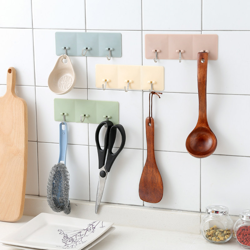 Hooks Strength Viscose sticker Wall Wall hanging Bearing sucker kitchen Hook No trace Stick After the door Free punch Sticking hookin the Storage consolidation , Family finishing equipment , Hook/Sticky hooks  category - from Buy2taobao.com to provide professional Taobao agent buy service