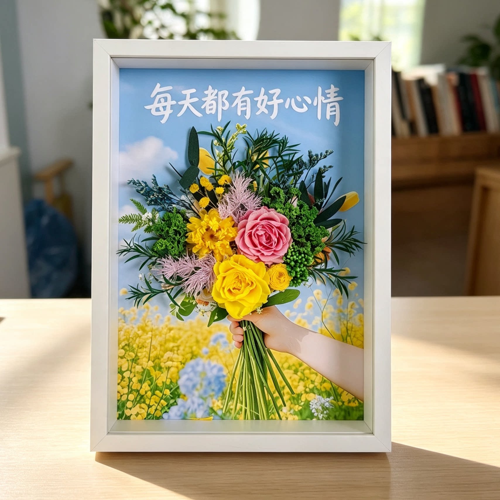 云南真干花永生花束成品相框装饰画摆件闺蜜生日乔迁开业高级礼物