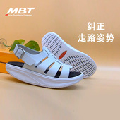MBT足健康鞋 RAN 增高牛皮 足弓支撑凉鞋 女厚底休闲运动