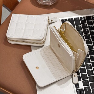 新款简约复古钱包女士短款大容量零钱卡包学生便携钱夹证件收纳包