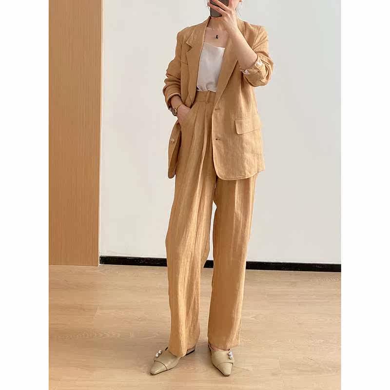 JAN清爽沉静 阔腿裤女高腰 垂感 亚麻裤子女2020新款 宽松 直筒裤|ruв категории Женская одежда, брюки, брюки - от Buy2taobao.com для оказания профессиональной услуги покупки агента Taobao