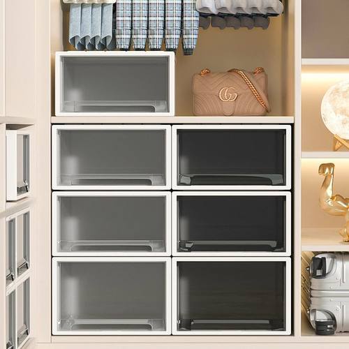 Drawer style storage box home clothing organizer storage box
