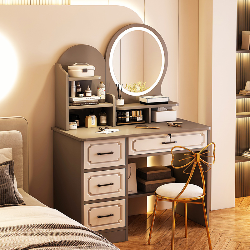 Dressing table bedroom storage cabinet integrated table
