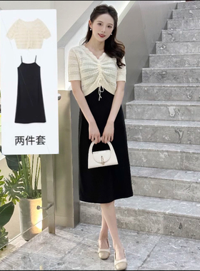 【专柜同款】歌莉娅 夏季新品  两件套装吊带裙套头衫1B4CAB070