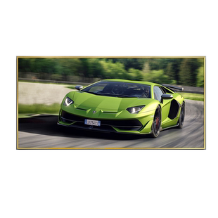 汽车主题挂画兰博基尼跑车Aventador SVJ装饰画卧室客厅车行壁画