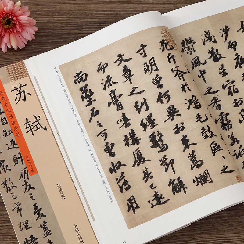 苏轼书法字帖 8开彩色大本 简体旁注