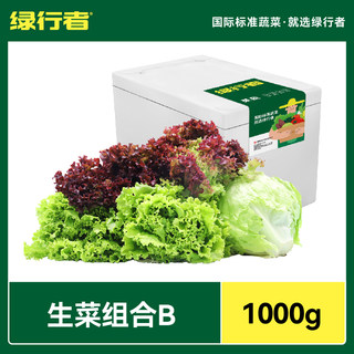 【绿行者】生菜沙拉材料3种生菜组合2斤装低脂混合蔬菜沙拉即食B