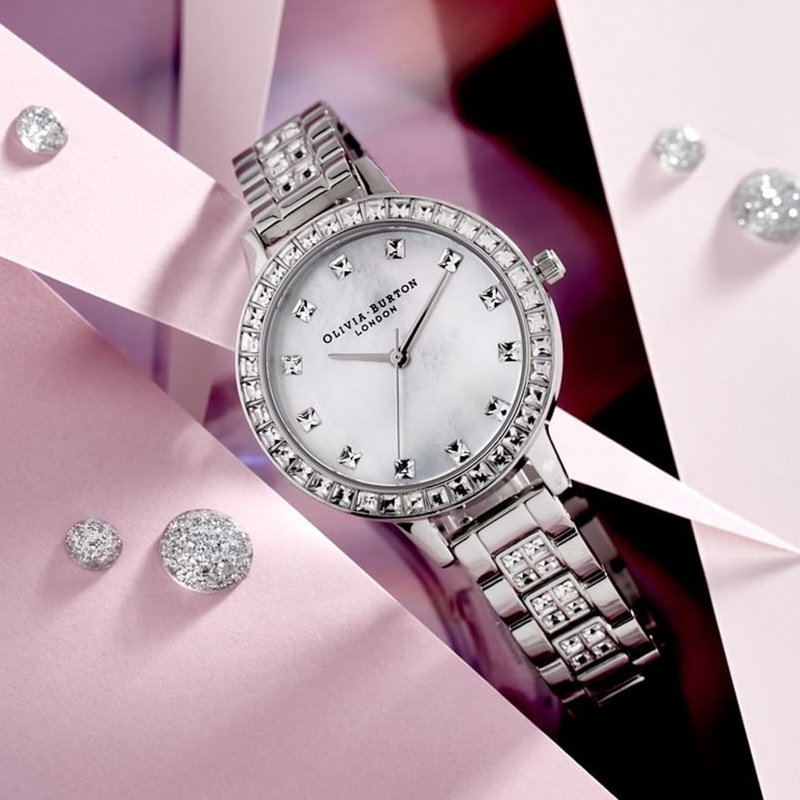 OliviaBurton手表女轻奢小众施华洛晶钻时尚正品女士OB情人节礼物