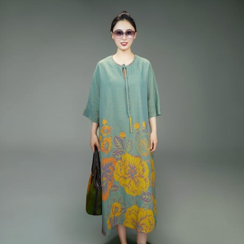 新款古匠双面穿的花边领纯棉双层睡衣/家居服套装