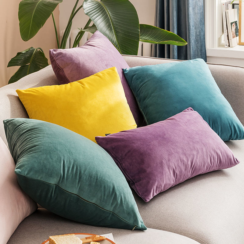 绒抱枕靠枕沙发靠背垫车内客厅枕头男生靠垫W办公室抱枕套