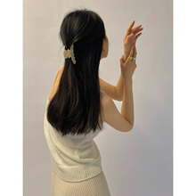 MAC20206 复古慵懒奶油花 颜值担当小号鲨鱼夹/抓夹醋酸发夹