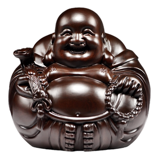 黑檀木雕刻一团和气弥勒佛像摆件坐笑佛客厅电视柜装饰红木工艺品
