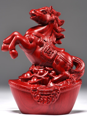 红花梨木雕十二生肖一实木鼠牛虎兔龙蛇马羊猴鸡狗猪工艺品